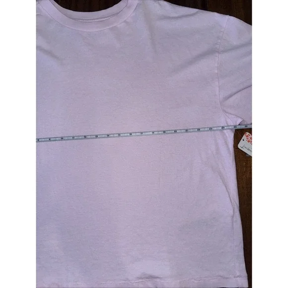 Free People Movement Tackle Tee Women's Size Medium Pink Oversized NWT Logo - Picture 8 of 9